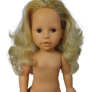 Vintage 1997 Max Zapf Doll 17" Vinyl Blonde Brown Nice Hair